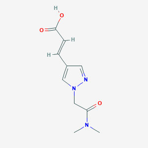 molecular formula C10H13N3O3 B1484704 (2E)-3-{1-[(dimethylcarbamoyl)methyl]-1H-pyrazol-4-yl}prop-2-enoic acid CAS No. 2098159-58-9