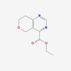 molecular formula C10H12N2O3 B14847047 Ethyl 7,8-dihydro-5H-pyrano[4,3-D]pyrimidine-4-carboxylate CAS No. 1260663-69-1