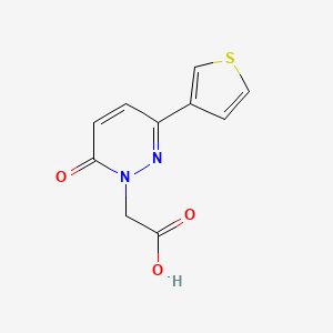 molecular formula C10H8N2O3S B1484708 2-[6-Oxo-3-(thiophen-3-yl)-1,6-dihydropyridazin-1-yl]acetic acid CAS No. 2090620-51-0