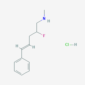 molecular formula C12H17ClFN B1484709 [(4E)-2-fluoro-5-phenylpent-4-en-1-yl](methyl)amine hydrochloride CAS No. 2098157-34-5