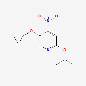 molecular formula C11H14N2O4 B14847139 5-Cyclopropoxy-2-isopropoxy-4-nitropyridine CAS No. 1243365-50-5