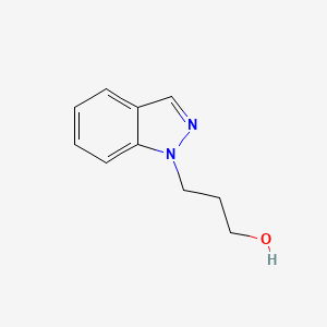 molecular formula C10H12N2O B14847162 3-(1H-Indazol-1-YL)propan-1-OL 