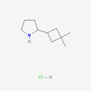 molecular formula C10H20ClN B1484717 2-(3,3-Dimethylcyclobutyl)pyrrolidine hydrochloride CAS No. 2098112-67-3