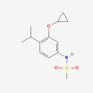 molecular formula C13H19NO3S B14847184 N-(3-Cyclopropoxy-4-isopropylphenyl)methanesulfonamide 