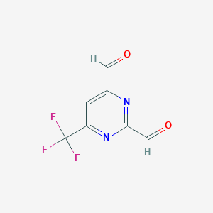 6-(Trifluoromethyl)pyrimidine-2,4-dicarbaldehyde