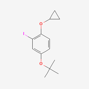 molecular formula C13H17IO2 B14847226 4-Tert-butoxy-1-cyclopropoxy-2-iodobenzene 