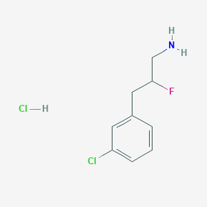 molecular formula C9H12Cl2FN B1484723 3-(3-Chlorophenyl)-2-fluoropropan-1-amine hydrochloride CAS No. 2098121-10-7