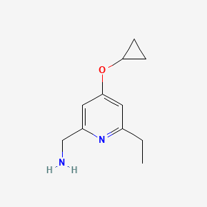 (4-Cyclopropoxy-6-ethylpyridin-2-YL)methanamine