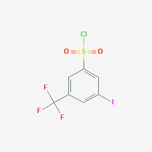 molecular formula C7H3ClF3IO2S B14847244 3-Iodo-5-(trifluoromethyl)benzenesulfonyl chloride 