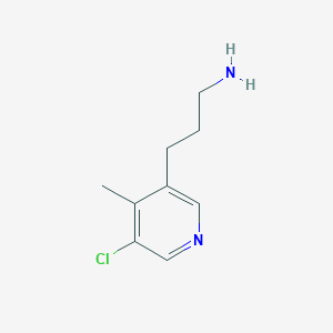 molecular formula C9H13ClN2 B14847251 3-(5-Chloro-4-methylpyridin-3-YL)propan-1-amine 