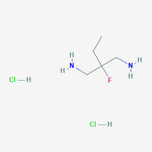 molecular formula C5H15Cl2FN2 B1484726 2-(Aminomethyl)-2-fluorobutan-1-amine dihydrochloride CAS No. 2098058-77-4