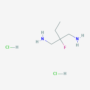 molecular formula C5H15Cl2FN2 B1484726 2-(氨甲基)-2-氟丁-1-胺二盐酸盐 CAS No. 2098058-77-4