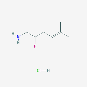 molecular formula C7H15ClFN B1484728 2-氟-5-甲基己-4-烯-1-胺盐酸盐 CAS No. 2098057-61-3