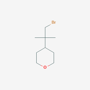 molecular formula C9H17BrO B1484729 4-(1-Bromo-2-methylpropan-2-yl)oxane CAS No. 1262410-79-6