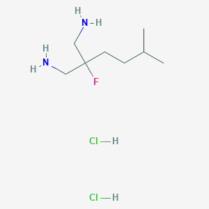 molecular formula C8H21Cl2FN2 B1484732 2-(Aminomethyl)-2-fluoro-5-methylhexan-1-amine dihydrochloride CAS No. 2098116-78-8