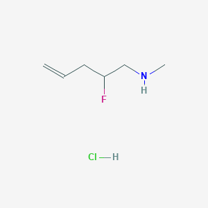 molecular formula C6H13ClFN B1484733 (2-Fluoropent-4-en-1-yl)(methyl)amine hydrochloride CAS No. 2098144-89-7
