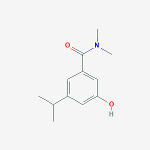 molecular formula C12H17NO2 B14847347 3-Hydroxy-5-isopropyl-N,N-dimethylbenzamide 