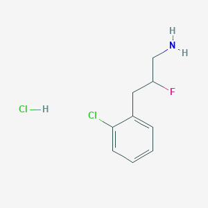 molecular formula C9H12Cl2FN B1484738 3-(2-Chlorophenyl)-2-fluoropropan-1-amine hydrochloride CAS No. 2098053-28-0