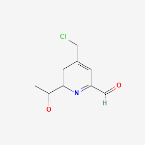 6-Acetyl-4-(chloromethyl)pyridine-2-carbaldehyde