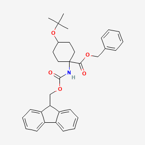 4-Tert-butoxy-1-(9H-fluoren-9-ylmethoxycarbonylamino)-cyclohexanecarboxylic acid benzyl ester