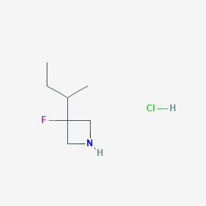molecular formula C7H15ClFN B1484741 3-(Butan-2-yl)-3-fluoroazetidine hydrochloride CAS No. 2098153-85-4