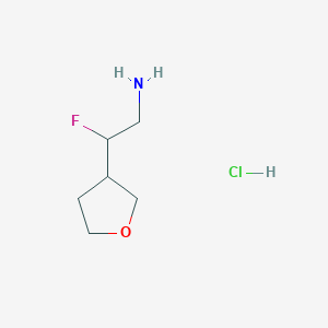molecular formula C6H13ClFNO B1484744 2-Fluoro-2-(oxolan-3-yl)ethan-1-amine hydrochloride CAS No. 2098111-95-4