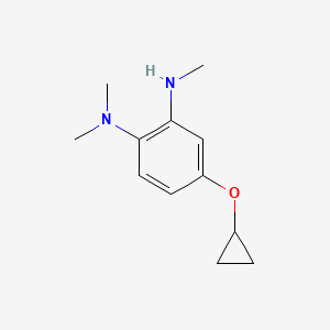 molecular formula C12H18N2O B14847452 4-Cyclopropoxy-N1,N1,N2-trimethylbenzene-1,2-diamine 