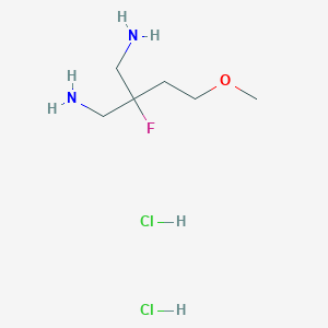 molecular formula C6H17Cl2FN2O B1484746 2-(Aminomethyl)-2-fluoro-4-methoxybutan-1-amine dihydrochloride CAS No. 2097958-23-9