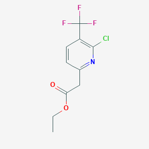 molecular formula C10H9ClF3NO2 B14847471 Ethyl [6-chloro-5-(trifluoromethyl)pyridin-2-YL]acetate 