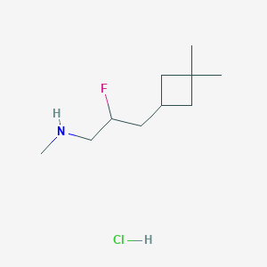 molecular formula C10H21ClFN B1484748 [3-(3,3-Dimethylcyclobutyl)-2-fluoropropyl](methyl)amine hydrochloride CAS No. 2098114-76-0
