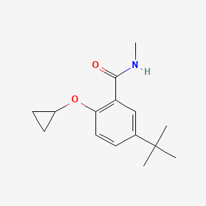 molecular formula C15H21NO2 B14847505 5-Tert-butyl-2-cyclopropoxy-N-methylbenzamide CAS No. 1243282-05-4