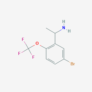 molecular formula C9H9BrF3NO B1484752 1-(5-Bromo-2-trifluoromethoxyphenyl)-ethylamine CAS No. 1337079-47-6