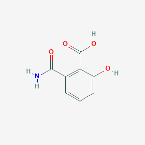 molecular formula C8H7NO4 B14847520 2-Carbamoyl-6-hydroxybenzoic acid 