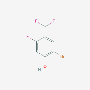 molecular formula C7H4BrF3O B1484753 5-Bromo-2-fluoro-4-hydroxybenzodifluoride CAS No. 1805106-99-3