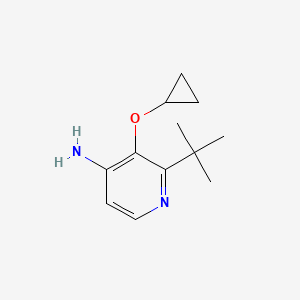 molecular formula C12H18N2O B14847546 2-Tert-butyl-3-cyclopropoxypyridin-4-amine 