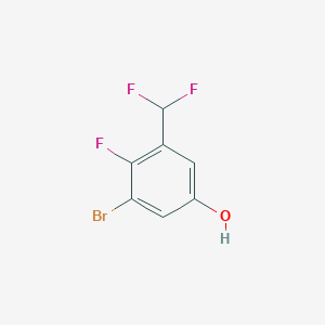 molecular formula C7H4BrF3O B1484755 3-Bromo-2-fluoro-5-hydroxybenzodifluoride CAS No. 1805935-76-5