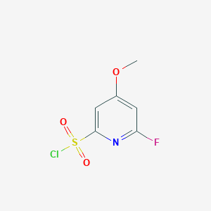 molecular formula C6H5ClFNO3S B14847559 6-Fluoro-4-methoxypyridine-2-sulfonyl chloride 