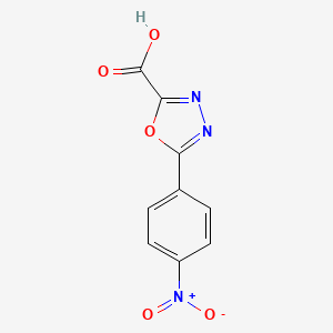 molecular formula C9H5N3O5 B14847584 5-(4-Nitrophenyl)-1,3,4-oxadiazole-2-carboxylic acid CAS No. 944898-12-8