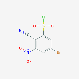 molecular formula C7H2BrClN2O4S B1484759 5-Bromo-2-cyano-3-nitrobenzenesulfonyl chloride CAS No. 1805581-87-6