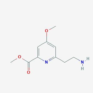 molecular formula C10H14N2O3 B14847609 Methyl 6-(2-aminoethyl)-4-methoxypyridine-2-carboxylate 