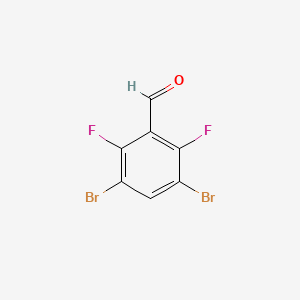 molecular formula C7H2Br2F2O B1484761 3,5-Bibromo-2,6-difluorobenzaldehyde CAS No. 1803713-69-0