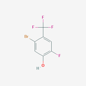 molecular formula C7H3BrF4O B1484762 2-Bromo-5-fluoro-4-hydroxybenzotrifluoride CAS No. 1805251-78-8