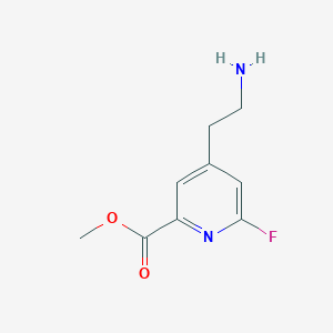 Methyl 4-(2-aminoethyl)-6-fluoropyridine-2-carboxylate