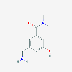 molecular formula C10H14N2O2 B14847649 3-(Aminomethyl)-5-hydroxy-N,N-dimethylbenzamide 