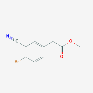 molecular formula C11H10BrNO2 B1484765 Methyl 4-bromo-3-cyano-2-methylphenylacetate CAS No. 1806061-80-2