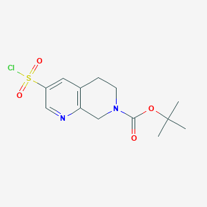 Tert-butyl 3-(chlorosulfonyl)-5,8-dihydro-1,7-naphthyridine-7(6H)-carboxylate