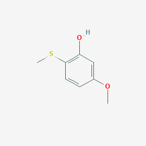 molecular formula C8H10O2S B14847653 5-Methoxy-2-(methylthio)phenol 