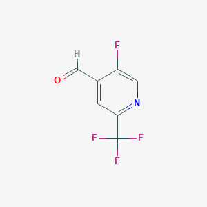 molecular formula C7H3F4NO B1484766 5-Fluoro-2-(trifluoromethyl)pyridine-4-carbaldehyde CAS No. 1803848-64-7