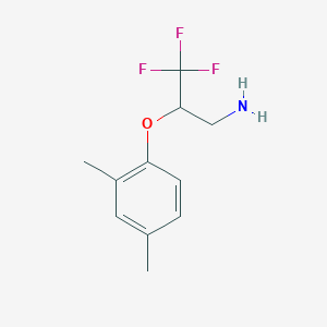 molecular formula C11H14F3NO B14847681 2-(2,4-Dimethyl-phenoxy)-3,3,3-trifluoro-propylamine 