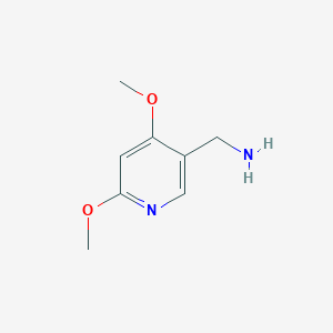 molecular formula C8H12N2O2 B14847698 (4,6-Dimethoxypyridin-3-YL)methanamine CAS No. 1256822-95-3